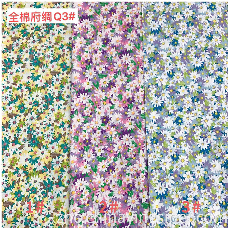 2020新型Stocklot Plain棉花poplin数字印刷面料用于服装材料织物纺织品